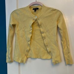 yellow Banana Republic cardigan